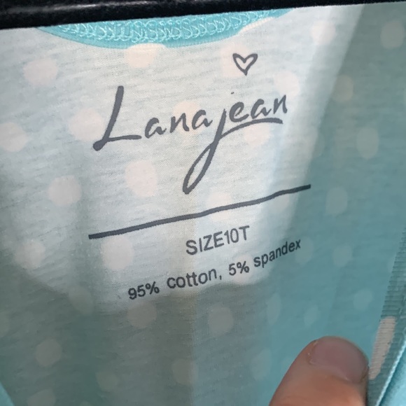 Lana jean baby blue white polka dot circle dress 10T - Picture 3 of 5